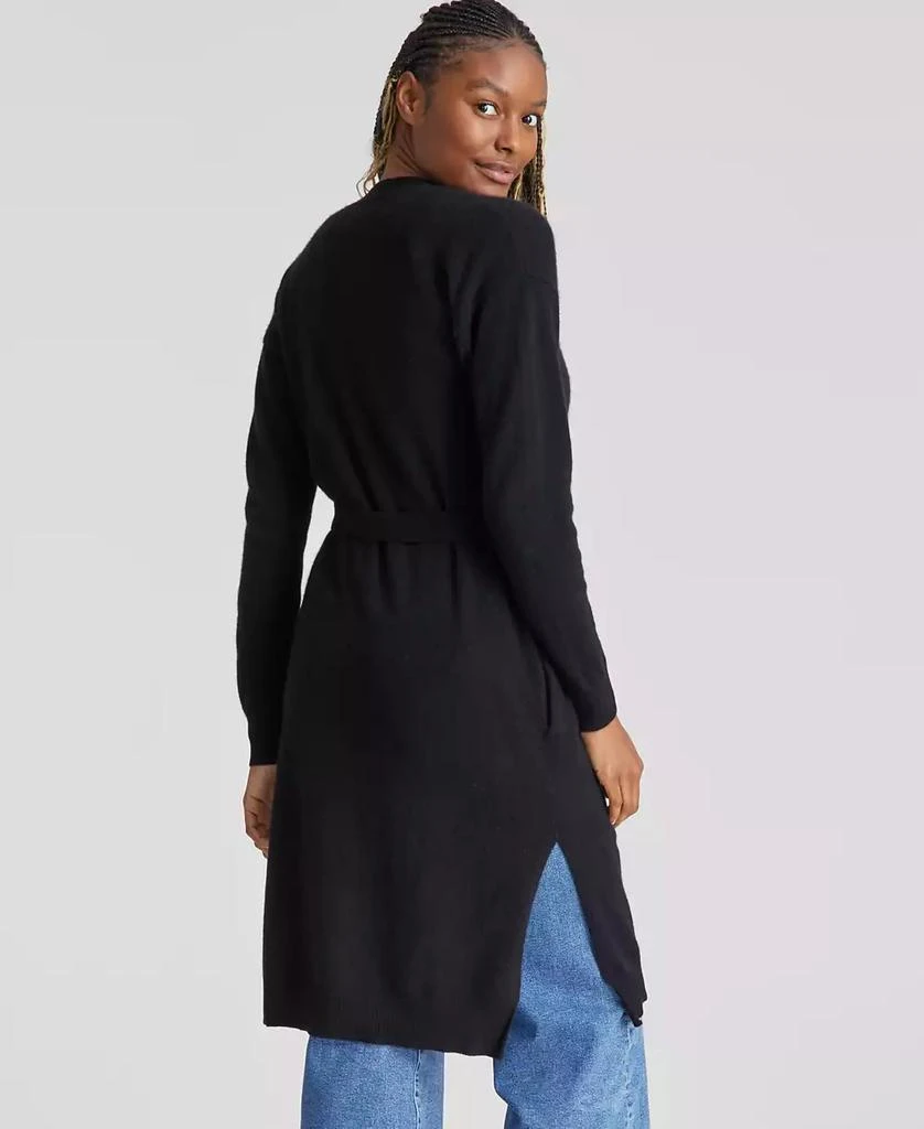 Charter Club Women's Tie-Waist Longline 100% Cashmere Cardigan, Created for Macy's 2