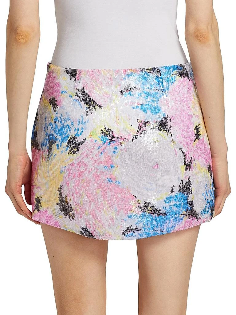 ROSETTA GETTY Sequin Floral Miniskirt 5
