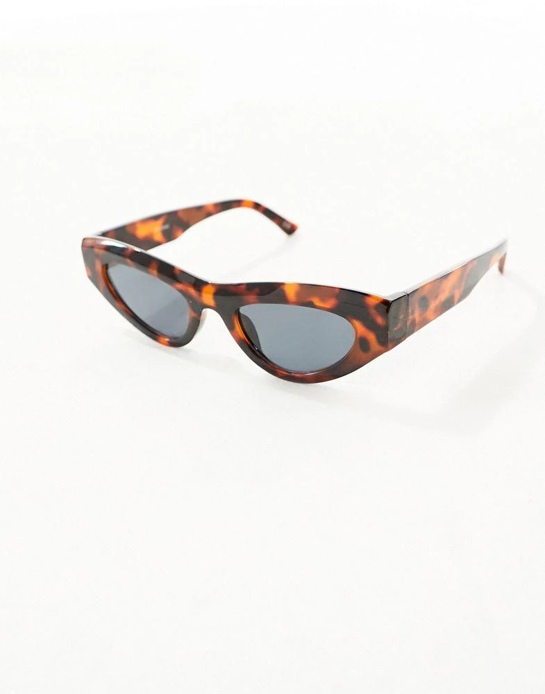 ASOS ASOS DESIGN angular cat eye sunglasses in tort 2