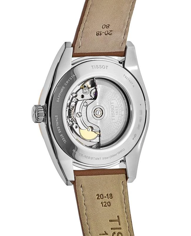 Tissot Tissot Gentleman Automatic 18K Rose Gold Bezel Leather Strap Men's Watch T927.407.46.261.00 3