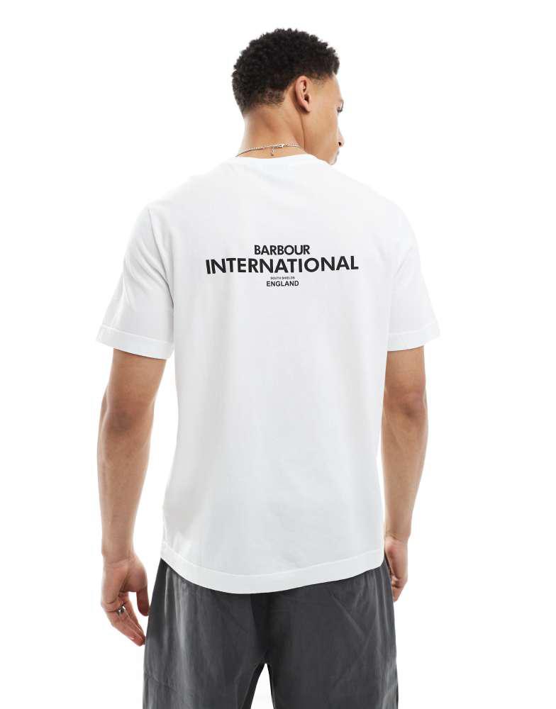 Barbour Barbour International Simons logo t-shirt in white