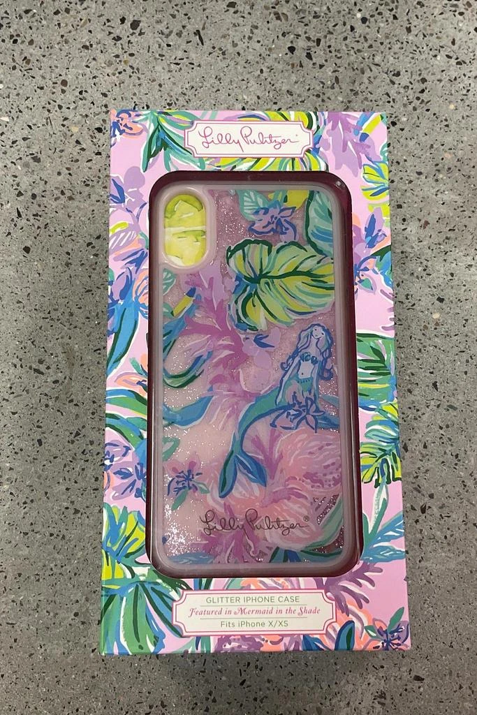 Lilly Pulitzer Iphone Glitter Case X/xs In Mermaid In The Shade