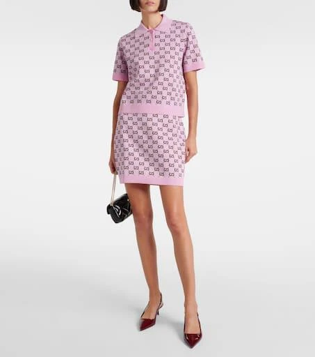 Gucci GG wool-blend jacquard polo shirt 2