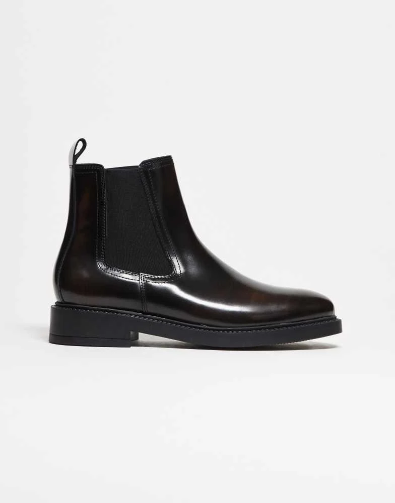 Noak NOAK made in Portugal chelsea boots in brown leather 