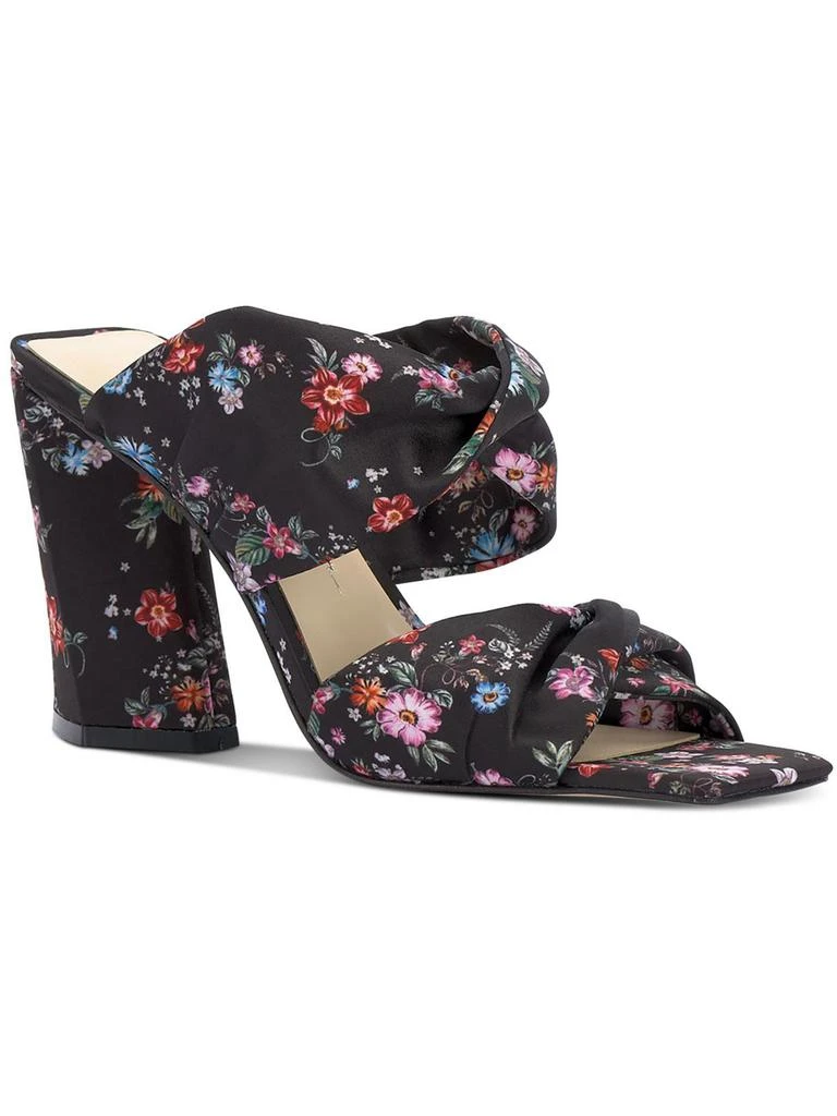 Jessica Simpson Wavia Womens Satin Twist Front Block Heels 1