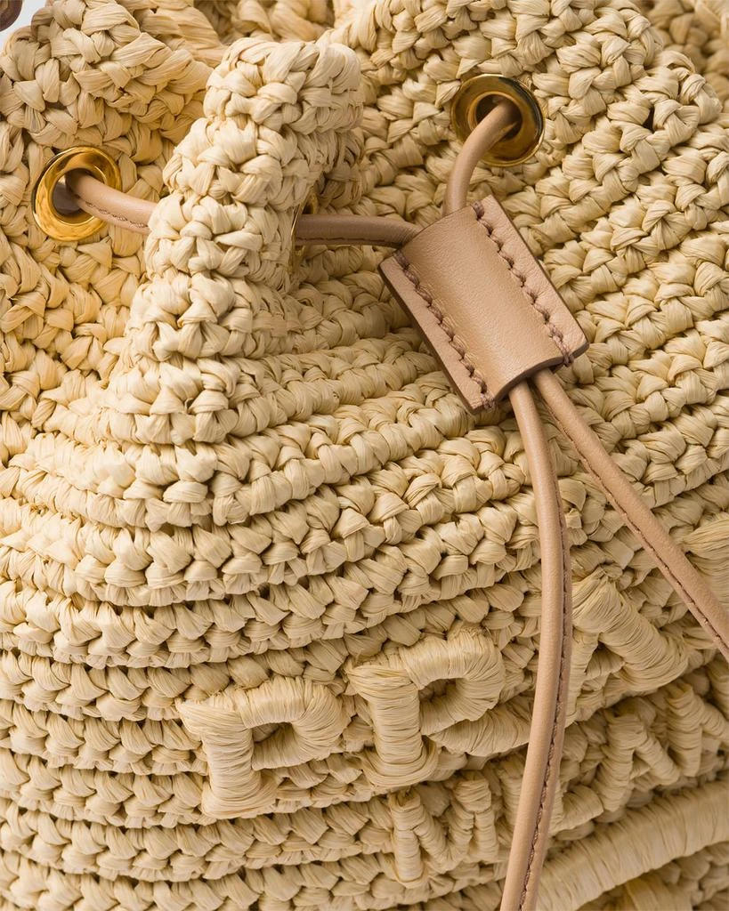 Prada Crochet and Leather Mini Bucket Bag 5
