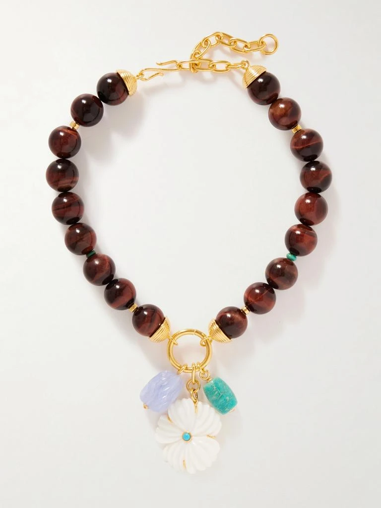 Lizzie Fortunato Desert Bloom Gold-plated Multi-stone Necklace
