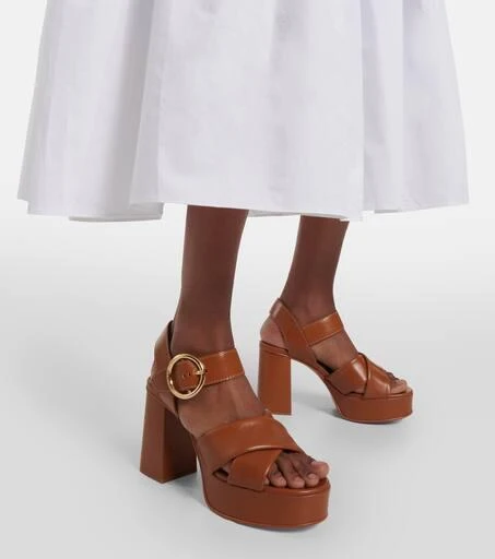 See by Chloé Lyna leather platform sandals 4