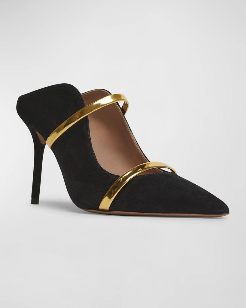 Malone Souliers Maureen Suede Dual-Band Mule Pumps 2