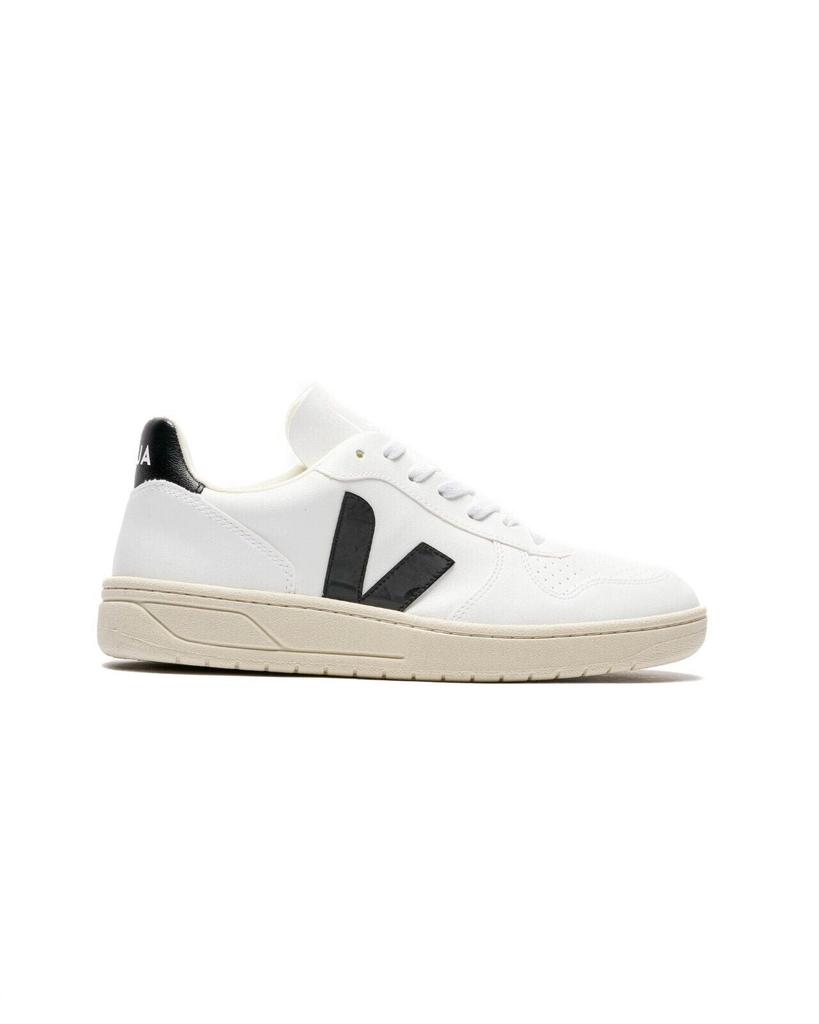 Veja Veja V-10 VX0702901B Sneaker Men's White Black Leather Comfort Casual Shoes