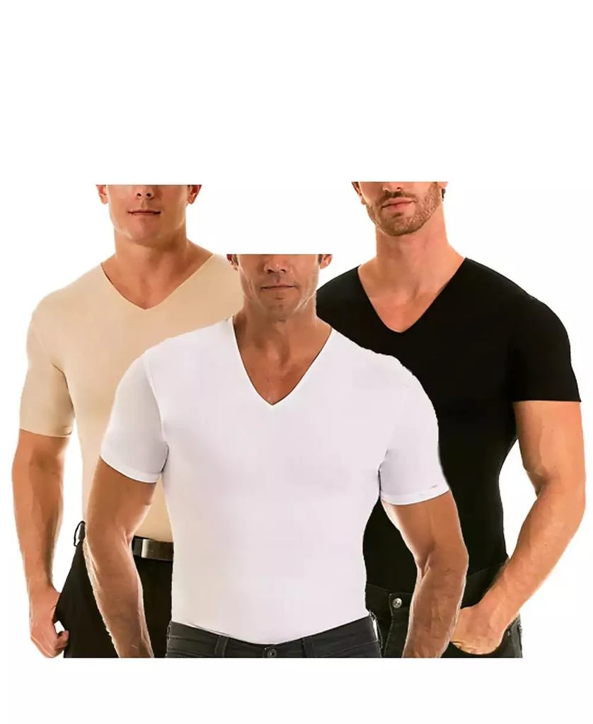 Instaslim Insta Slim Men's 3 Pack Compression Short Sleeve V-Neck T-Shirts 2