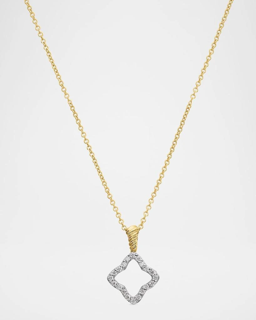 David Yurman Cable Collectibles 18k Gold Quatrefoil Necklace