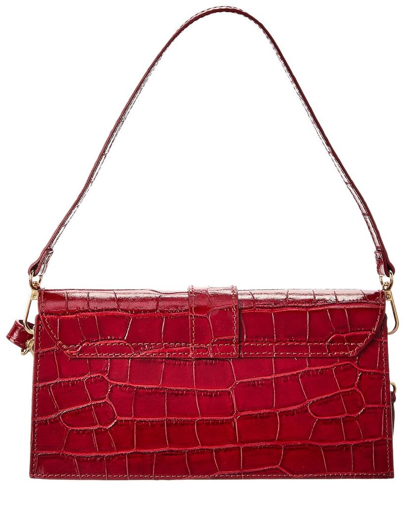 Persaman New York Milena Croc-Embossed Leather Clutch