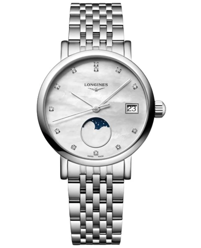 Longines Longines Elegant Collection Automatic Quartz Mother of Pearl Diamond Dial Steel Women's Watch L4.330.4.87.6 1