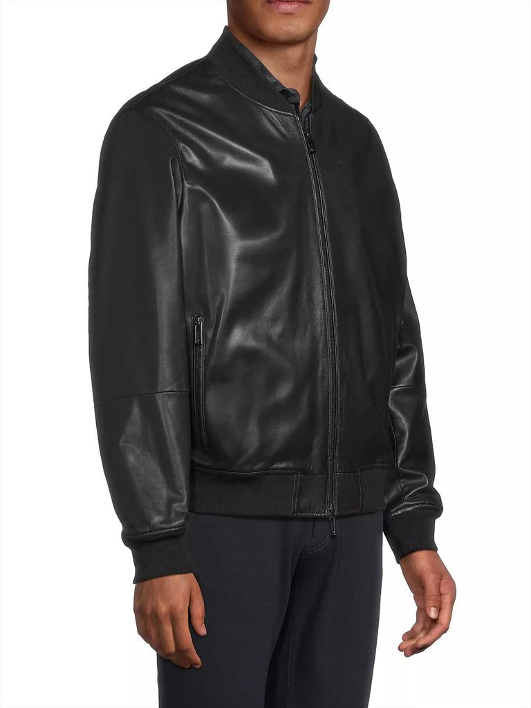 Emporio Armani Leather Bomber Jacket 4