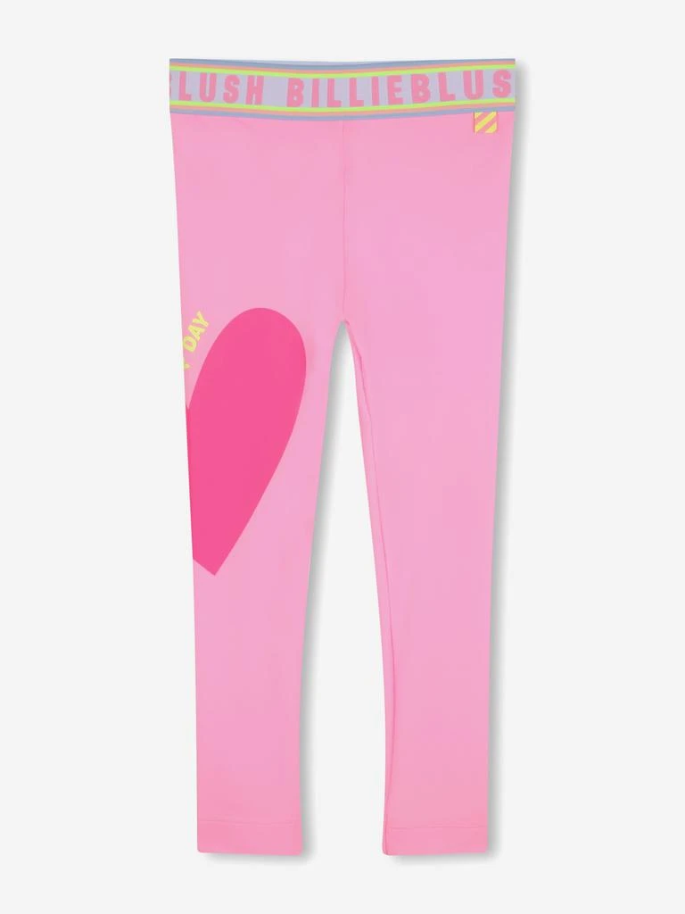 Billieblush Girls Heart Print Leggings in Pink 1