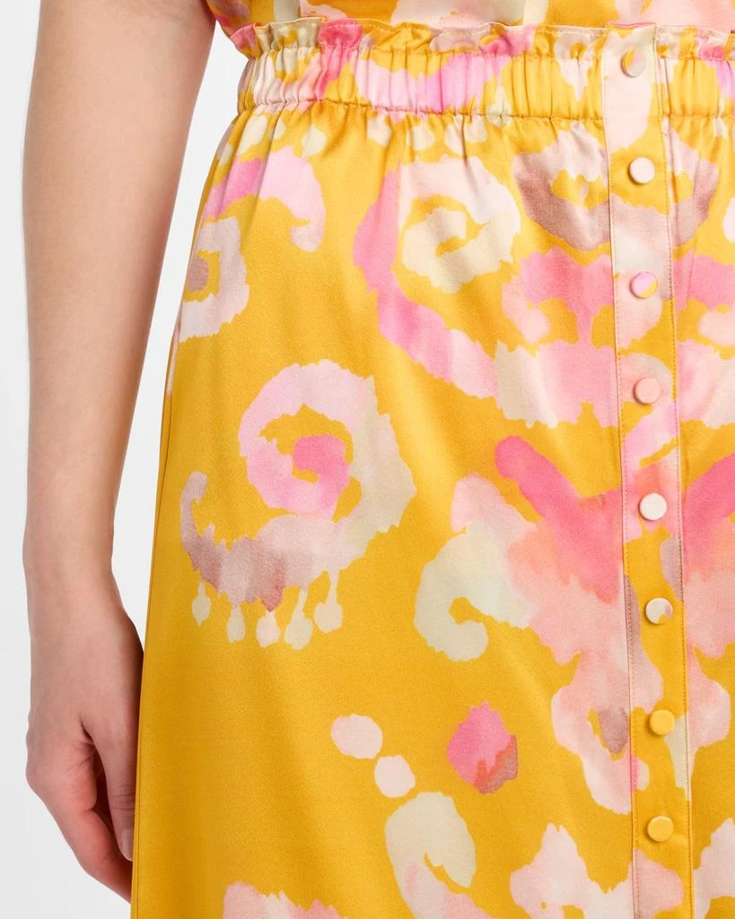 FIGUE Bastien Button-Front Silk Maxi Skirt 5