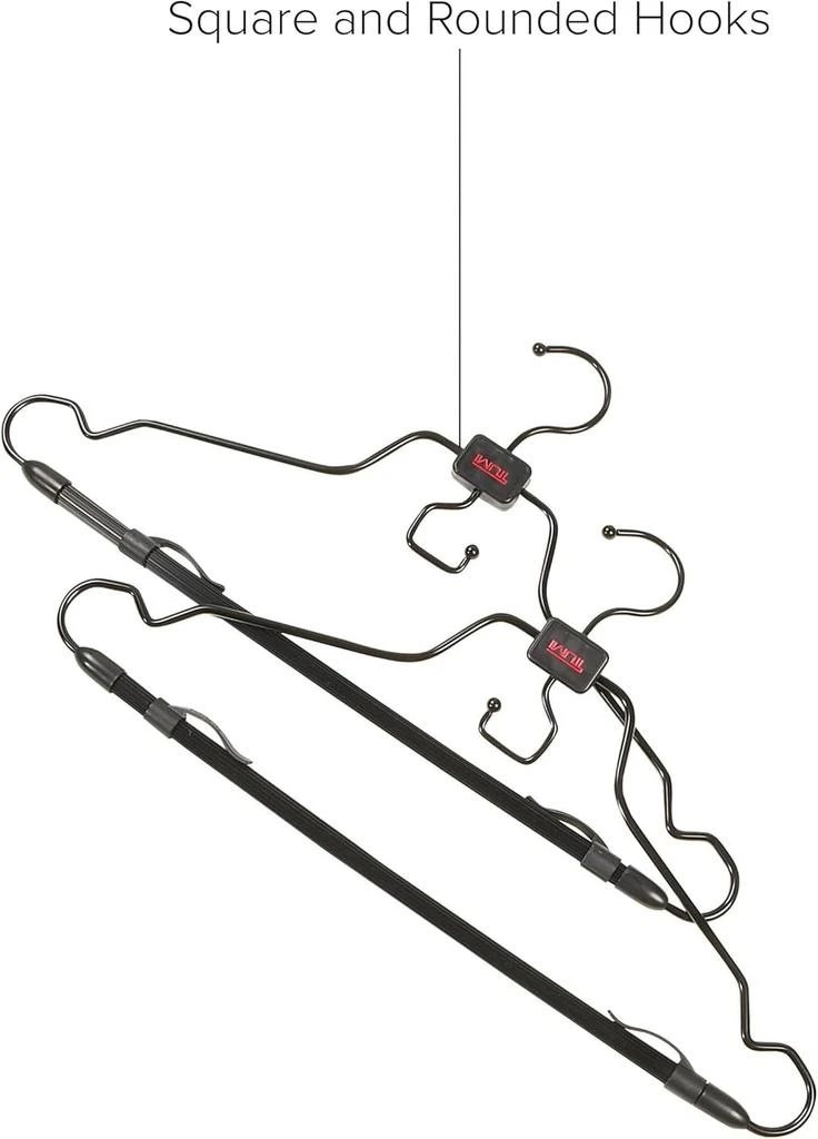 Tumi TUMI - 2-Piece Hangers Set - Travel Clothes Hanger for Suit, Coat 
Trousers - Space Saving Garment Bag Hangers w/ Hooks - Black 5