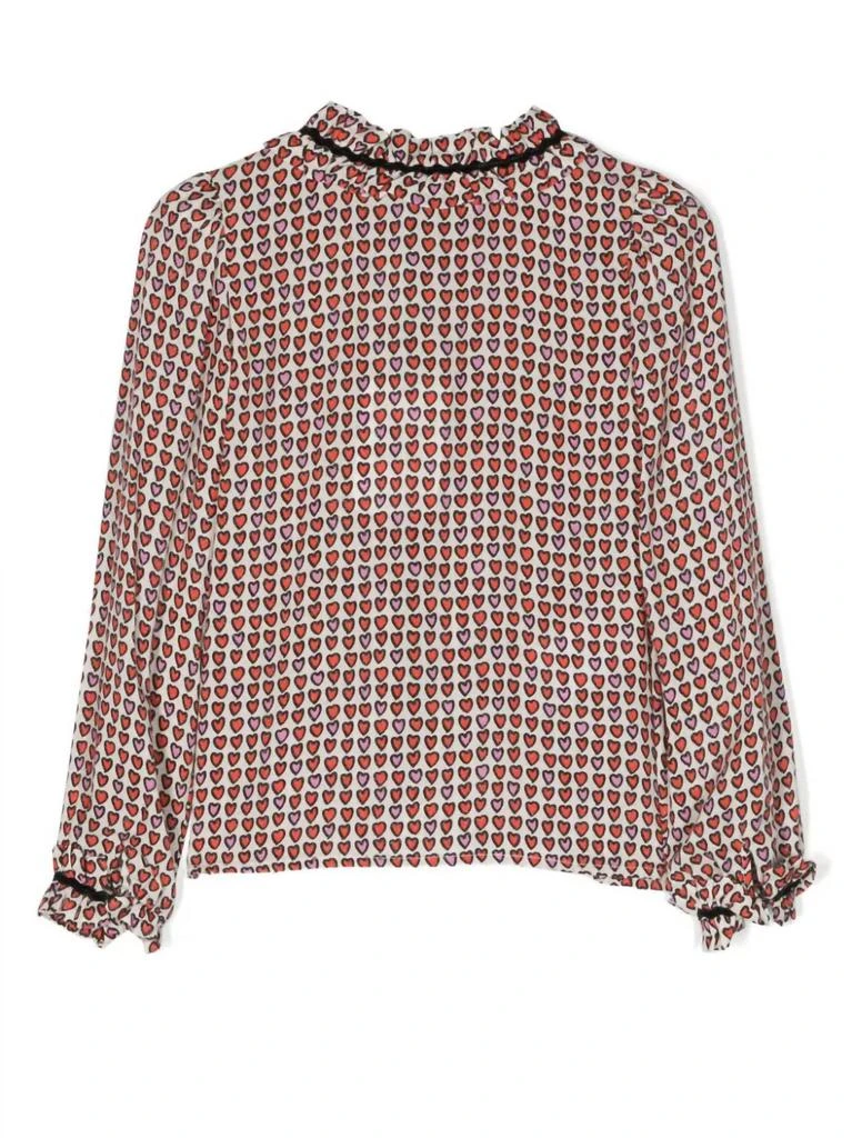 Abel & Lula Girls Printed Blouse In Poppy 3