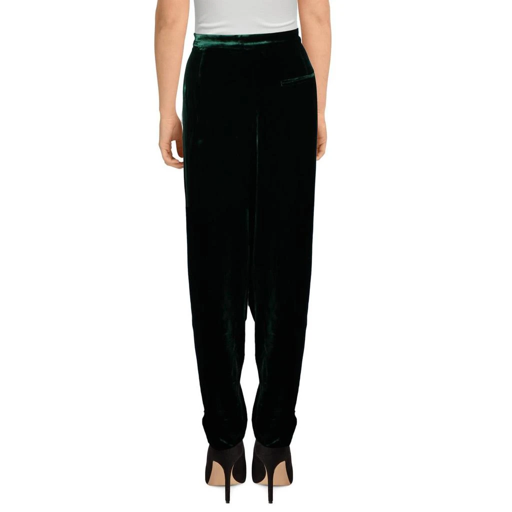 Ralph Lauren Womens Velvet High Rise Straight Leg Pants 2