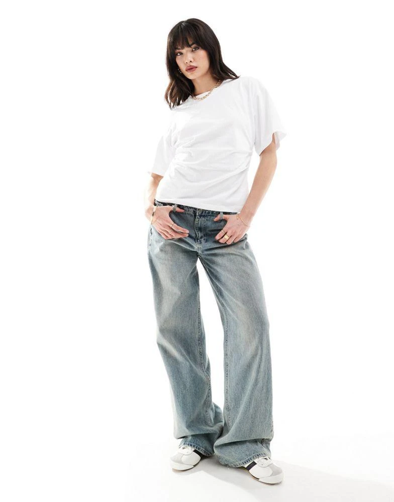 ASOS ASOS DESIGN corset waist t-shirt in white 2
