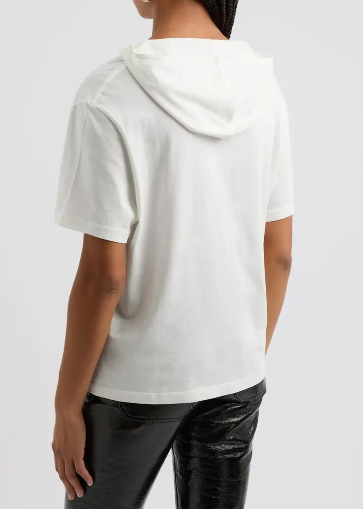 Courrèges Logo hooded cotton T-shirt 3