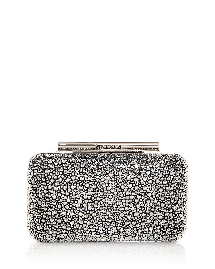 McQueen Alexander T-Bar Embellished Box Clutch