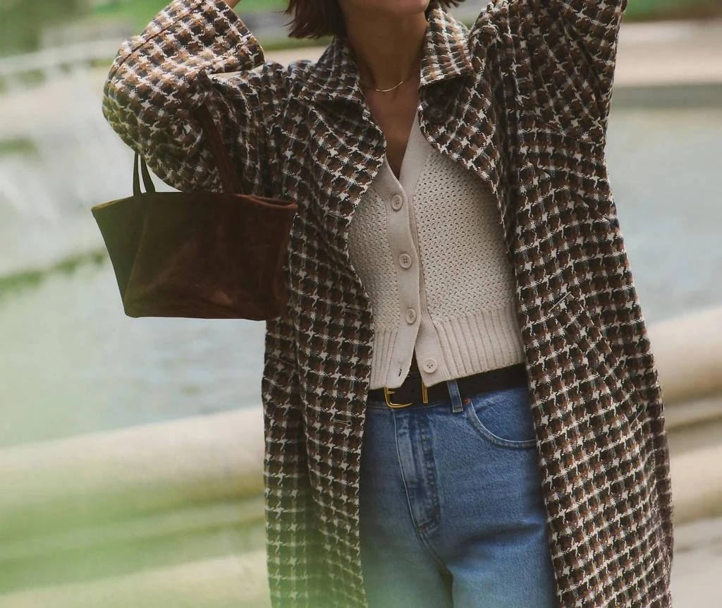 Marine Layer Marine Layer - Hayes Houndstooth Trench Coat 4