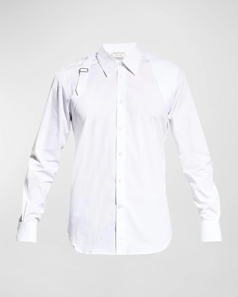 Alexander McQueen Men's Harness Sport Shirt w/ Strap 2