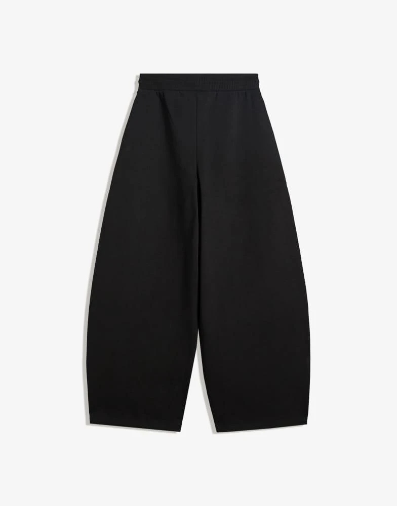 Bershka Bershka Plush barrel trousers in black 3