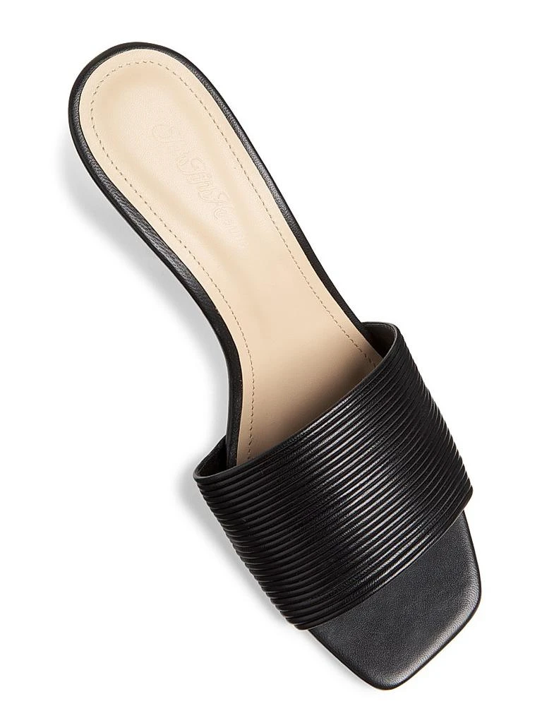 Saks Fifth Avenue 80MM Leather Mules 4
