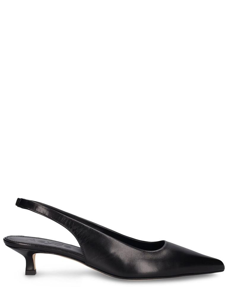 AEYDE 35mm Valerie Leather Slingback Pumps