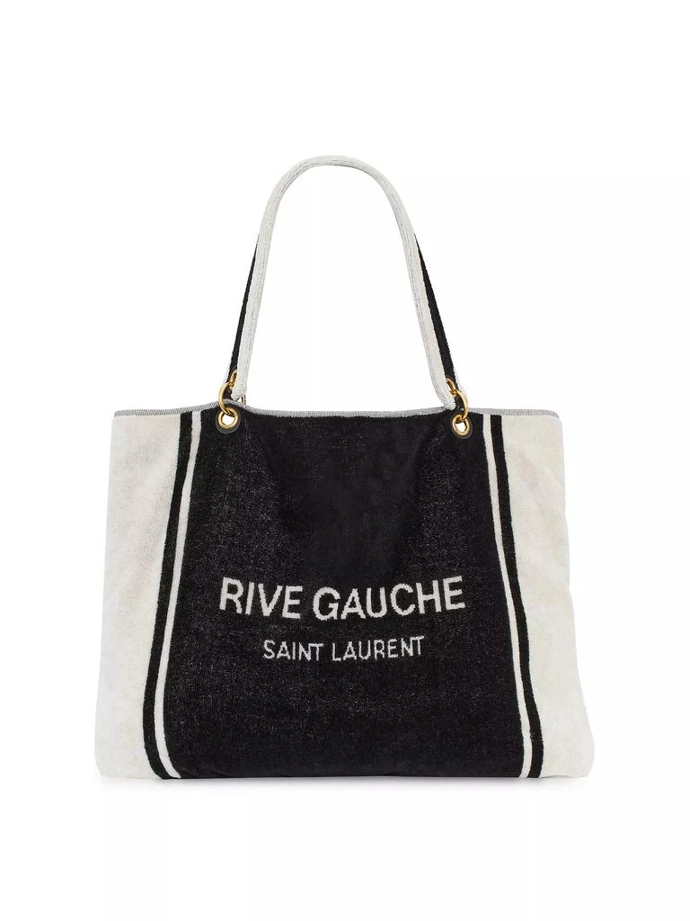 Saint Laurent Rive Gauche Towel Tote Bag in Terry Cloth 1