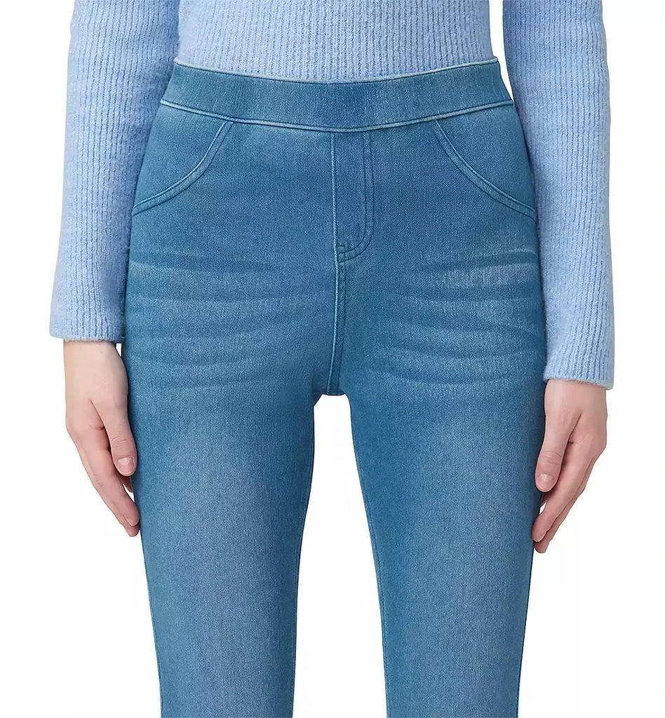 Hue Women's Mid-Rise Pull-On Denim Capri Leggings 6