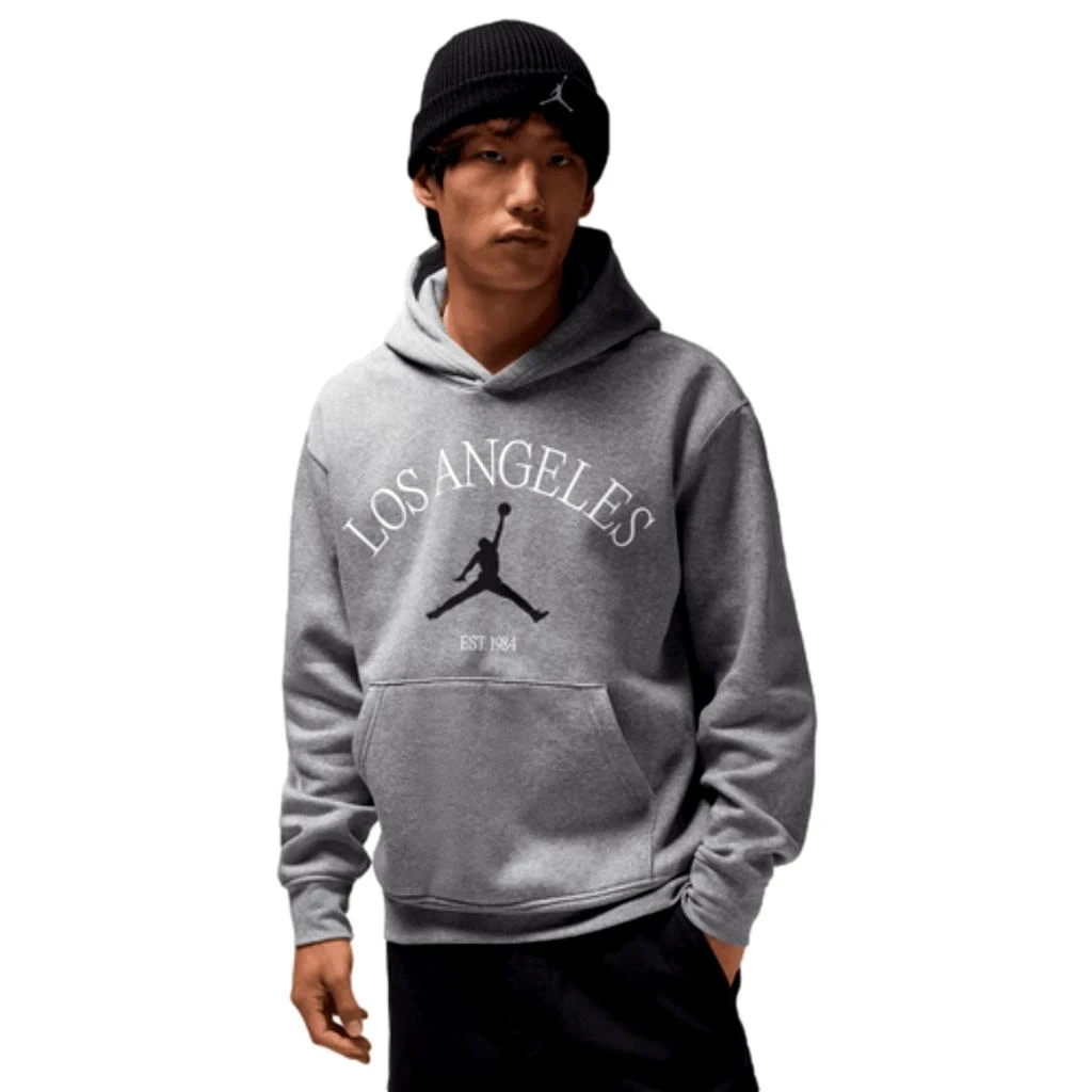Shop Jordan LA City HBR Pullover Hoodie Carbon Heather HF1498-091