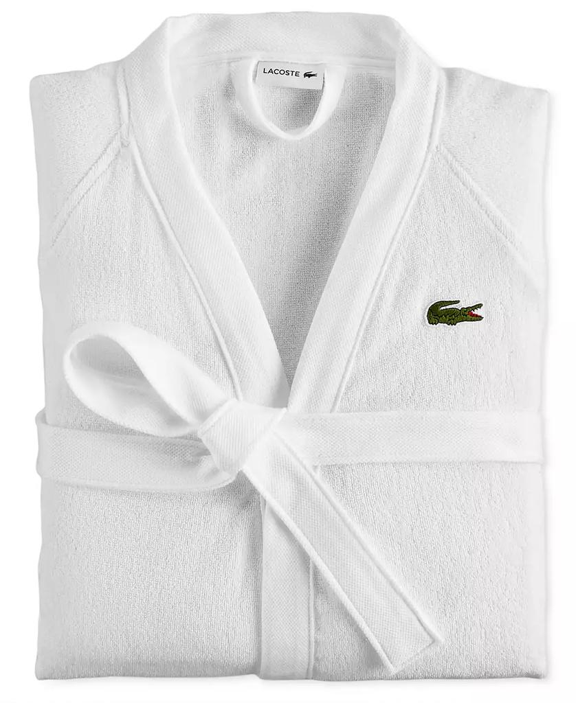 Lacoste Logo Patch 100% Cotton Pique Bath Robe