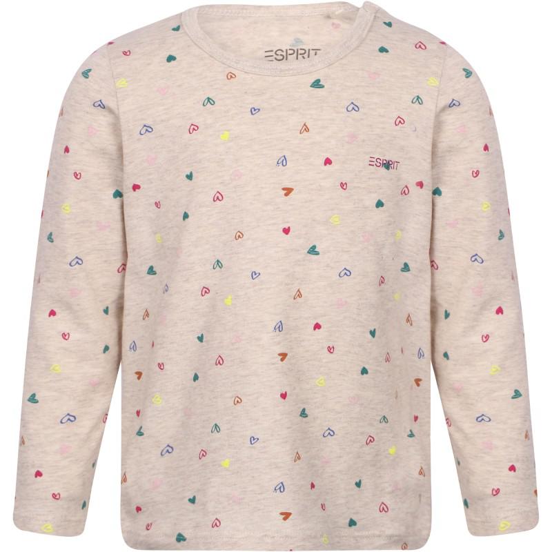 Esprit Mini heart all over print top and leggings set in beige