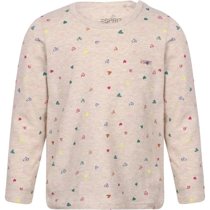 Esprit Mini heart all over print top and leggings set in beige 2