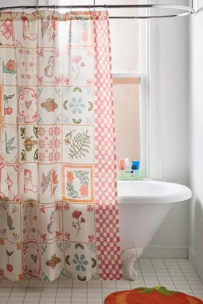 Urban Outfitters Mariana Tile Shower Curtain 1