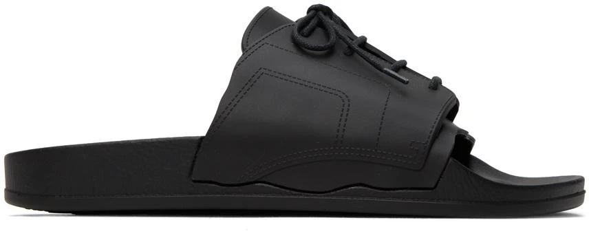 MAISON MARGIELA Black Lace-Up Slides 1