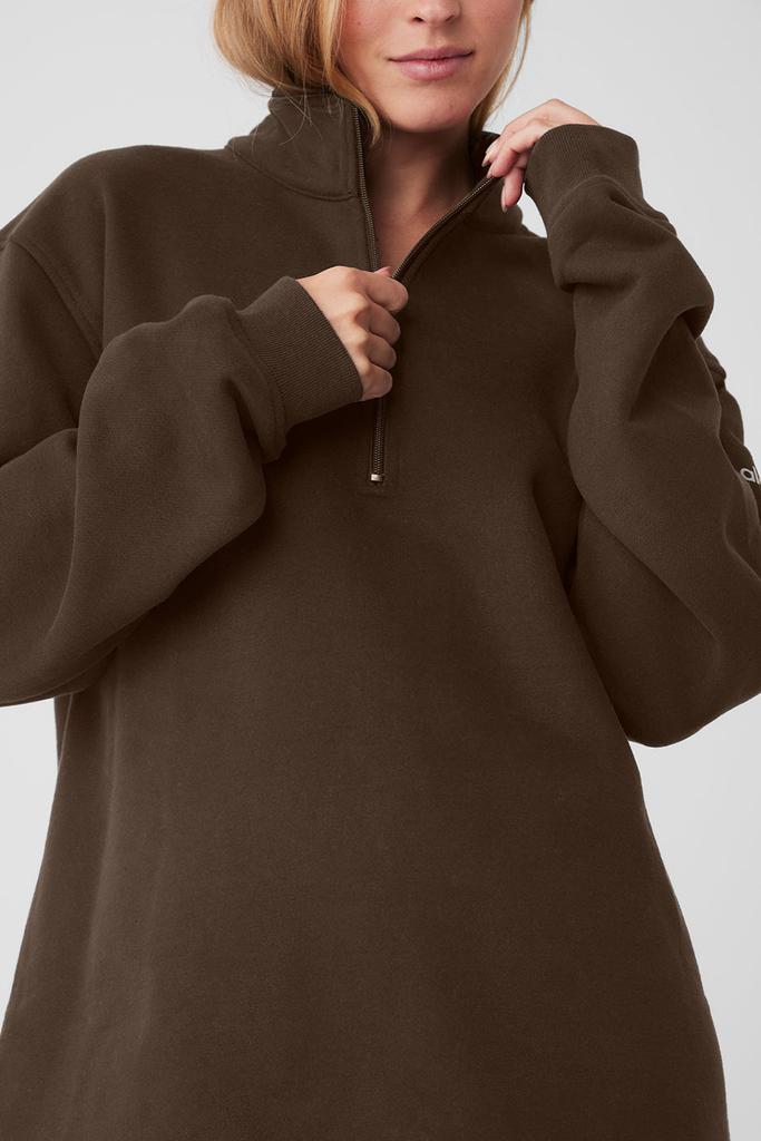 Alo Renown Heavy Weight 1/4 Zip - Espresso - Hoodies - Compare
