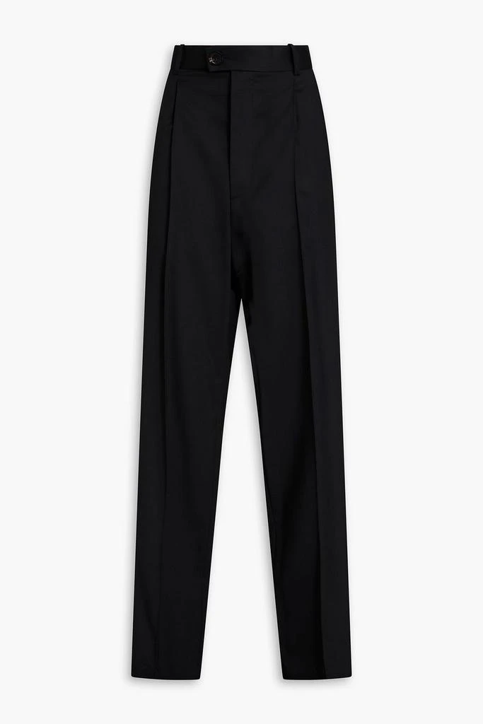 Peter Do Pleated wool-blend twill straight-leg pants 1