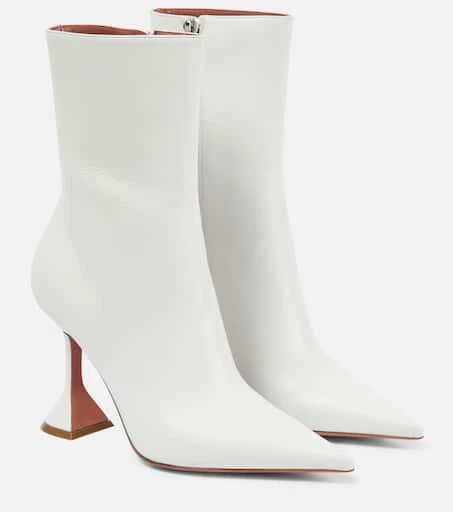 Amina Muaddi Giorgia Glass 95 leather ankle boots 1