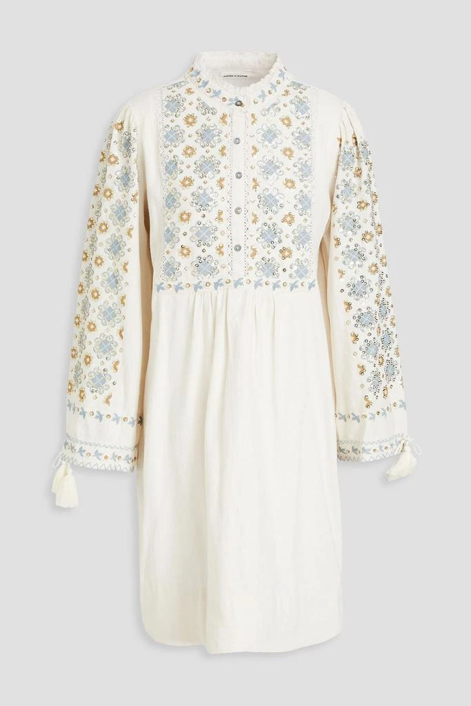 ANTIK BATIK Joana embellished cotton mini dress 1