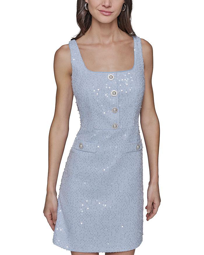 Karl Lagerfeld Paris High/Low Belted Dress - Dresses