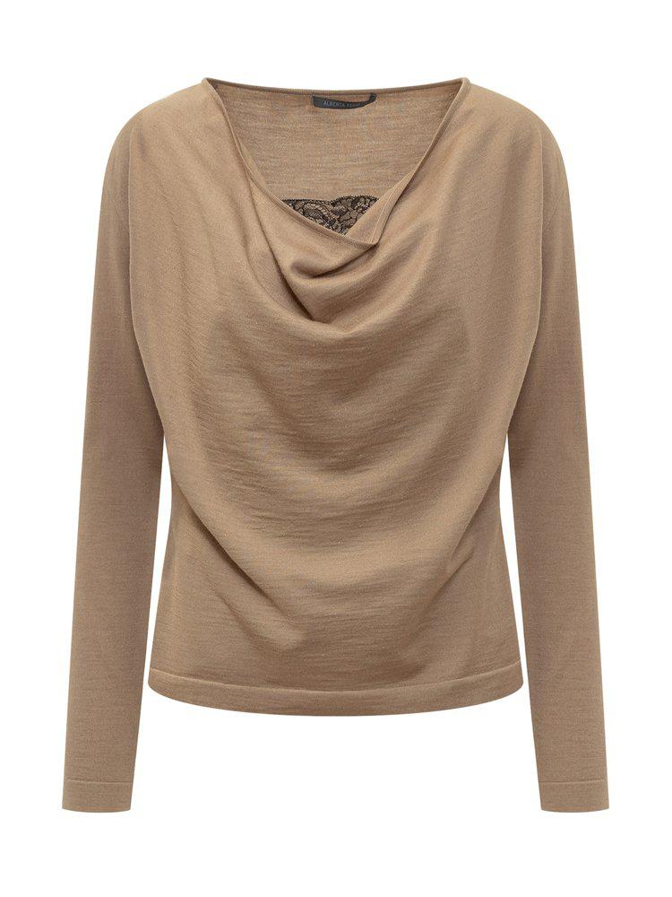 Alberta Ferretti Alberta Ferretti Long Sleeved Draped Jumper