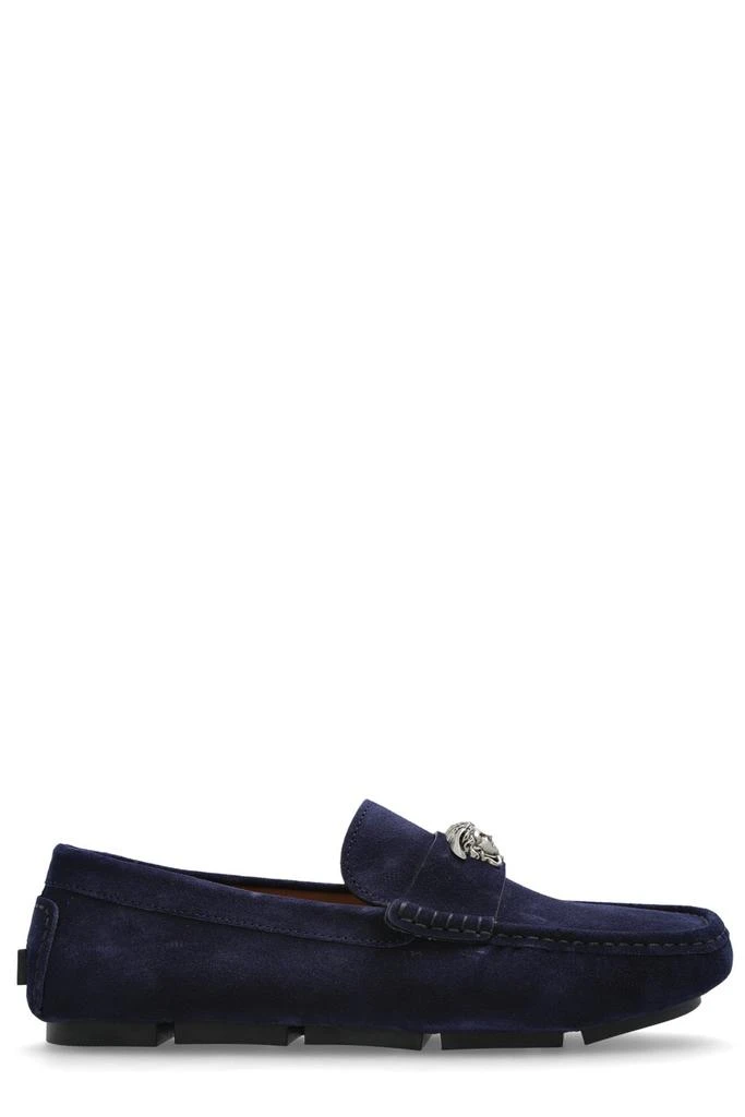 Shop Versace Medusa Plaque Slip-On Loafers on Sale at  display picture 3