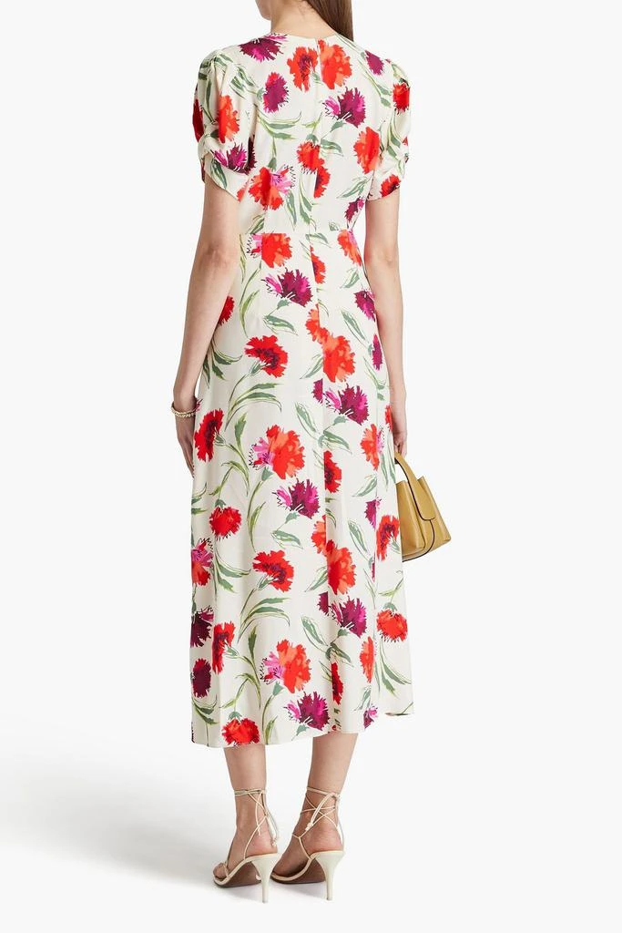 Diane von Furstenberg Clark twisted floral-print woven midi dress 3