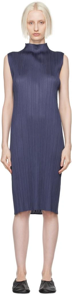 Pleats Please Navy Monthly Colors August Midi Dress - Dresses & Skirts -  Free Shipping - BeyondStyle