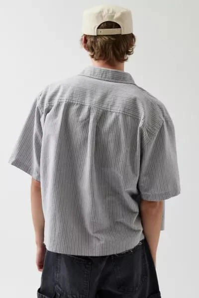 Urban Outfitters UO Stripe Pattern Cut-Off Oxford Shirt 2